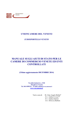 Manuale aiuti di Stato dicembre 2015