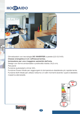 Classe energetica A (in raffrescamento).