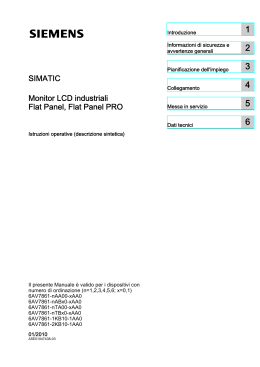 SIMATIC Monitor LCD industriali Flat Panel, Flat Panel PRO