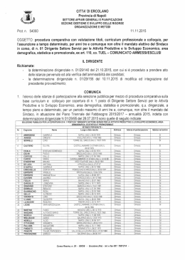Comunicazione n.2 Ammessi/Esclusi