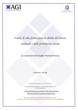 scarica il programma della scuola di alta formazione dell`anno 2011