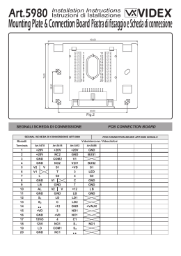 Mounting Plate & Connection BoardPiastra di fissaggio e