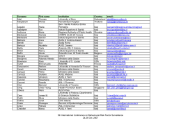 lista dei partecipanti - EpiCentro