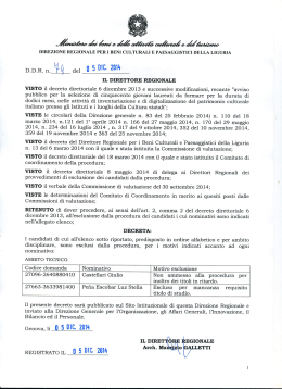 ddr n. 74_2014 - esclusione candidati procedura 500 giovani per la
