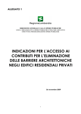 indicazioni per l`accesso ai contributi per l`eliminazione delle