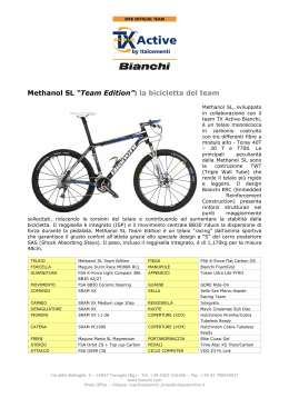 Methanol SL “Team Edition”: la bicicletta del team
