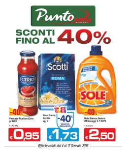 SCONTI FINO AL Scotti