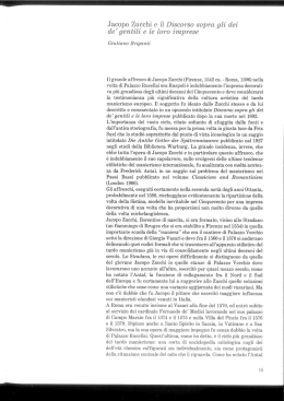Jacopo Zucchi e} il Discorso sopra ggii dei ole