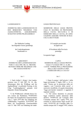 LANDESGESETZ: LEGGE PROVINCIALE