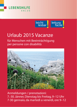 Urlaub 2015 Vacanze