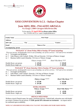 PALAZZO ARZAGA - Safari Club International Italian Chapter