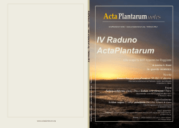 Acta Plantarum Notes