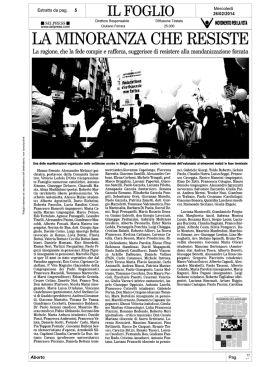 IL FOGLIO - Movimento per la Vita