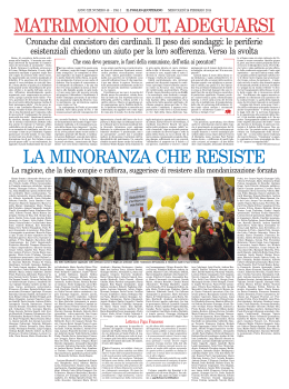 Cronache dal concistoro dei cardinali. Il peso dei