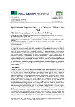 Application of Bayesian Methods in Detection of Healthcare