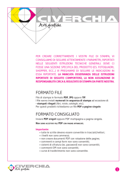 FORMATO FILE FORMATO CONSIGLIATO