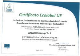 Certificato Ecolabel UE