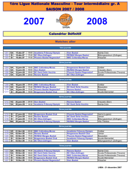 Tour intermédiaire gr. A SAISON 2007 / 2008