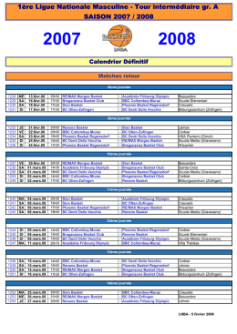 Tour interm&eacute;diaire gr. A SAISON 2007 / 2008