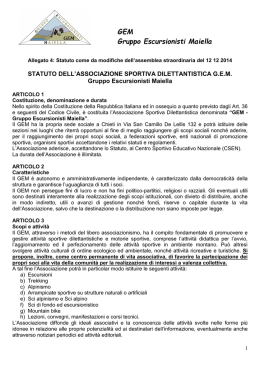 Statuto GEM - Gruppo Escursionisti Maiella