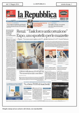 Page 1 del 11 Maggio 2014 la Re G* Fondatore Eugenio Scalfari