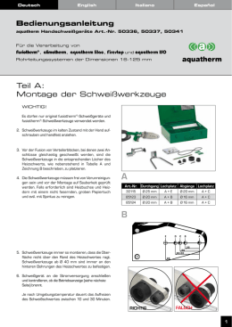 Teil A - Aquatherm Pipesystems