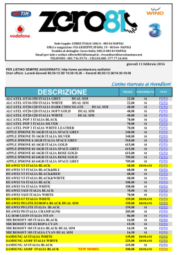 scarica listino attuale