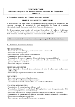 NOMENCLATORE del Fondo integrativo del Servizio sanitario