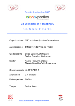 CT Olimpionica + meeting serale C