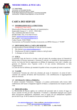 Carta dei servizi - Misericordia di Pescara