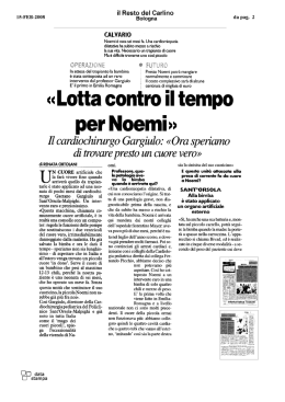 Intervista a Gaetano Gargiulo - "Lotta contro il tempo per Noemi"