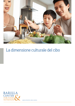 La dimensione culturale del cibo