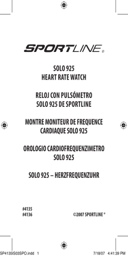 SOLO 925 HEART RATE WATCH RELOJ CON