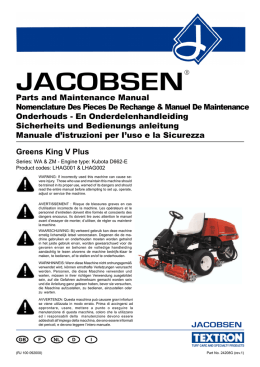 Parts and Maintenance Manual