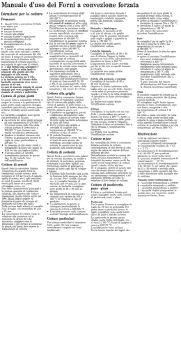 Manuale d`uso dei Forni a convezione forzata