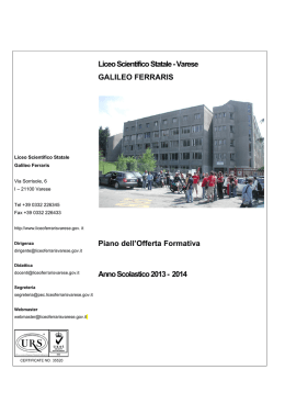 Il &ldquo;Galileo Ferraris&rdquo; - Liceo scientifico Galileo Ferraris