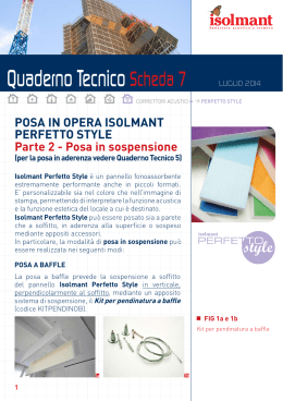 Quaderno Tecnico - Scheda 7 - Posa in sospensione