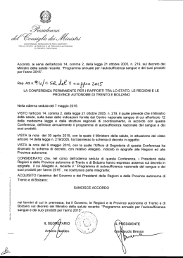 Programma annuale autosufficienza 2015