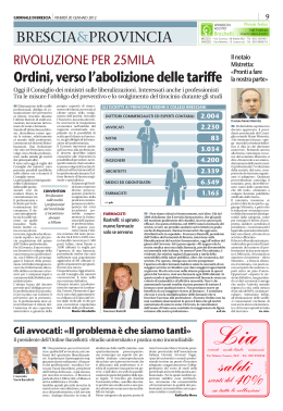 Giornale di Brescia del 20 gennaio 2012