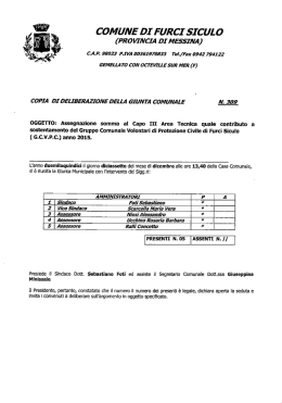 COMUNE DI FURCI SI CULO (PROVINCIA DI MESSINA)