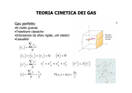 Cap. 18 Teoria cinetica dei gas