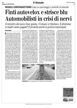Finti autovelox e strisce blu Automobilisti in crisi di nervi