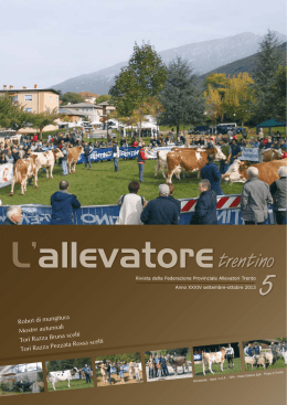 n&deg; 5 SET - OTT - Federazione Provinciale Allevatori Trento