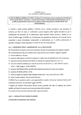 leggi il bando
