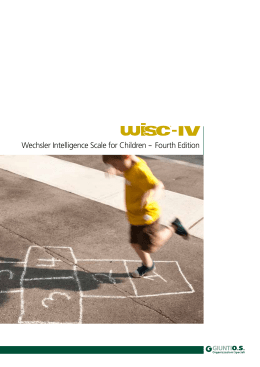 Wechsler Intelligence Scale for Children - Fourth Edition