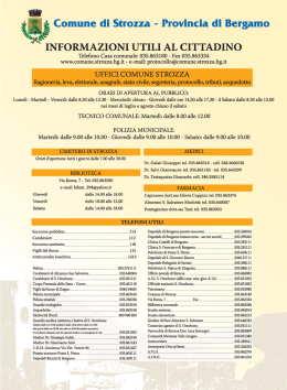 informazioni utili al cittadino