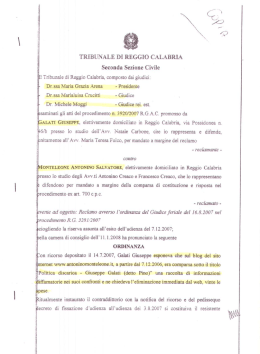 TRIBUNALE DI REGGIO CALABRIA