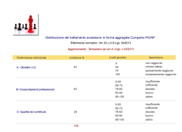 Distribuzione del trattamento accessorio in forma aggregata