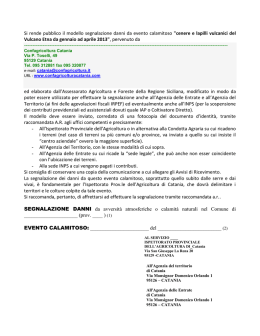 Si rende pubblico il modello segnalazione danni da evento