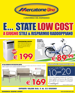 MERCATONE UNO Estate Low cost dal 05/06